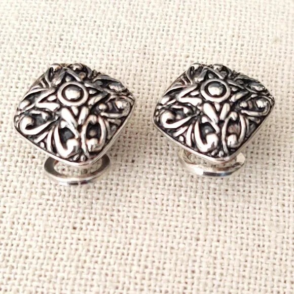 Premier Designs silver and black earrings - Picture 5 of 9